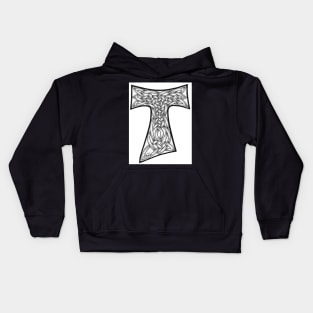 Celtic Franciscan Tau Cross Kids Hoodie